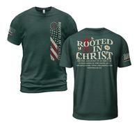 Camiseta Enraizado En Cristo, Cristianismo, Versículo, Jesús T-Shirt Moderna Shirts Transpirable Camisetas Básicas para Regular Senderismo Running XXL