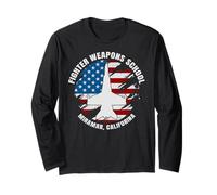Camiseta escolar Fighter Weapons, camiseta Miramar California Jet Pilot Manga Larga