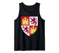 Camiseta Escudo de Armas de Castilla y León España Cresta Camiseta sin Mangas