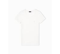 Camiseta Esencial de Cuello Redondo para Mujer, Color Blanco, Talla L, Ajuste Regular, Blanco, L