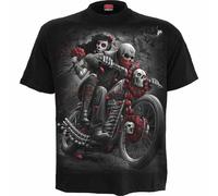 Camiseta Esqueleto Grim Reaper Para Motociclistas Día De Los Muertos D081M101