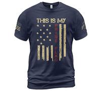 Camiseta Esta Es Mi Bandera del Orgullo Estadounidense, Mi Bandera del Orgullo, Patriótica Shirts Deporte Manga Corta Transpirable Camisetas Básicas para Viajes Senderismo Running XXL