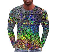 Camiseta Estampada Casual para Hombres y Mujeres con Manga Larga con impres | Camiseta Basica Blanca Hombre Manga Larga Formales Reductora Blancos Rejilla Ciclismo Trekking 50 Oferta Outdoor Talla Rojos