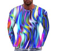 Camiseta Estampada Casual para Hombres y Mujeres con Manga Larga con impres | Camiseta Basica Blanca Hombre Manga Larga Formales Reductora Blancos Rejilla Ciclismo Trekking 50 Oferta Outdoor Talla Rojos