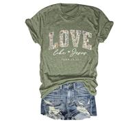 Camiseta estampada de manga corta para mujer con estampado gráfico de moda, parte básica suave e informal, cómoda compañera diaria para mujer, camisetas divertidas, camiseta blanca, verde claro, 3XL