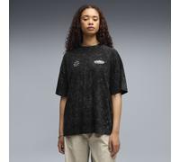 Camiseta estampada FUTURE.PUMA.ARCHIVE de efecto lavado y corte extragrande para mujer, Ropa, Negro, M
