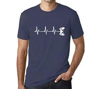 Camiseta Estampada para Hombre Gamer Mando Latido Divertido Juegos - Gamer Controller Heartbeat Funny Gaming - T-Shirt Vintage Manga Corta Regalo Original Cumpleaños Diseño Gráfico Moda Denim XXL