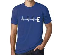 Camiseta Estampada para Hombre Gamer Mando Latido Divertido Juegos - Gamer Controller Heartbeat Funny Gaming - T-Shirt Vintage Manga Corta Regalo Original Cumpleaños Diseño Gráfico Moda Azul Royal XL
