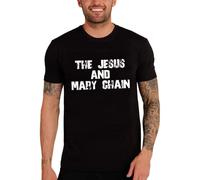 Camiseta Estampada para Hombre La Cadena De Jesús Y María - The Jesus and Mary Chain - T-Shirt Vintage Manga Corta Regalo Original Cumpleaños Diseño Gráfico Moda Negro Profundo M