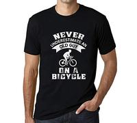 Camiseta Estampada para Hombre Nunca Subestimes A Un Viejo En Bicicleta - Never Underestimate An Old Guy On A Bicycle - T-Shirt Vintage Manga Corta Regalo Original Cumpleaños Diseño Gráfic