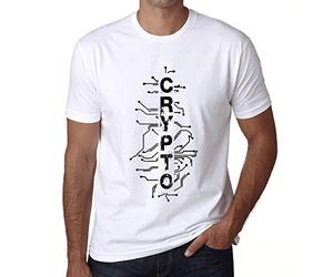 Camiseta Estampada para Hombre Operadores De Criptomonedas Digitales Blockchain - Digital Blockchain Crypto Traders - T-Shirt Vintage Manga Corta Regalo Original Cumpleaños Diseño Gráfico Moda Blanc