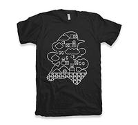 Camiseta Estampada para Hombre Pipe World - Personaje De Videojuego - Pipe World - Video Game Character - T-Shirt Vintage Manga Corta Regalo Original Cumpleaños Diseño Gráfico Moda Negro Profundo L