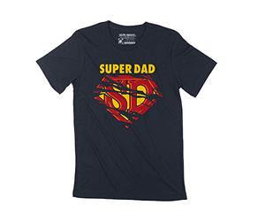 Camiseta Estampada para Hombre Superpapá Superhéroe - Super Dad Superhero - T-Shirt Vintage Manga Corta Regalo Original Cumpleaños Diseño Gráfico Moda