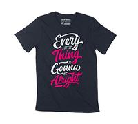 Camiseta Estampada para Hombre Todo Va A Salir Bien Buenas Vibraciones - Every Little Thing Is Gonna Be Alright Good Vibes - T-Shirt Vintage Manga Corta Regalo Original Cumpleaños Diseño