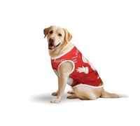 Camiseta estampada para perro con texto en inglés "Merry Christmas", camisetas elásticas de algodón suave sin mangas, ropa transpirable para perros grandes (3xl-5XL)