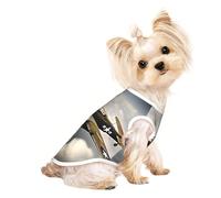 Camiseta estampada para perros y gatos con diseño de avión de la Segunda Guerra Mundial 2 estándar, escala 2_00x, bonita camiseta sin mangas transpirable para cachorros pequeños, gatitos, uso en