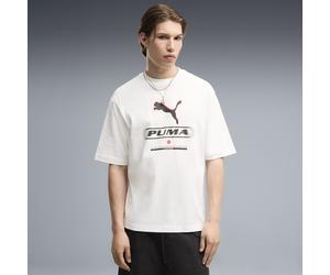 Camiseta estampada PUMA Sport Boxy Street para hombre, Ropa, Blanco, XL