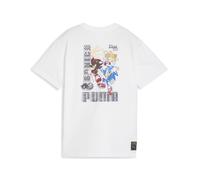 Camiseta estampada PUMA x SONIC THE HEDGEHOG juvenil, Ropa, Blanco, 9-10Y 9-10Y