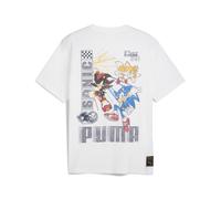 Camiseta estampada PUMA x SONIC THE HEDGEHOG para hombre, Ropa, Blanco, XS XS