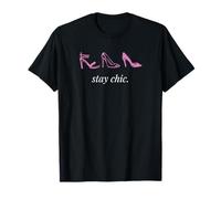 Camiseta Estampada Stay Chic Fashion Heels Camiseta