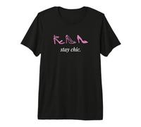 Camiseta Estampada Stay Chic Fashion Heels Camiseta Premium