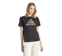 Camiseta Estampado Logo Adidas Camuflaje Mujer Negro XS