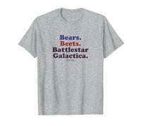 Camiseta estándar The Office Bears. Remolachas Battlestar Galactica Camiseta, Hombre, Gris Jaspeado, M