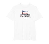 Camiseta estándar The Office Bears. Remolachas Battlestar Galactica Camiseta, Hombre Tallas Grandes, Blanco, 2X Alto