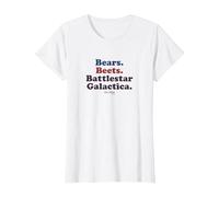 Camiseta estándar The Office Bears. Remolachas Battlestar Galactica Camiseta, Mujer, Blanco, XL