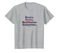 Camiseta estándar The Office Bears. Remolachas Battlestar Galactica Camiseta, Niños, Gris Jaspeado, 2 años
