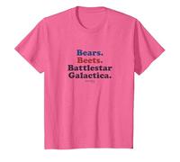 Camiseta estándar The Office Bears. Remolachas Battlestar Galactica Camiseta, Niños, Rosa Jaspeado, 2 años
