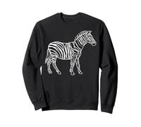 Camiseta estética de Dibujo de Cebra de una línea para Amantes de los Animales Sudadera