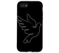 Camiseta estética de Dibujo de Paloma de una línea para Amantes de los Animales Carcasa para iPhone SE (2020) / 7/8