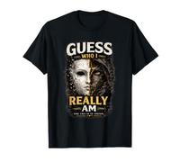Camiseta estética Oscura Vintage con diseño de máscara Guess Who I Really Am Camiseta