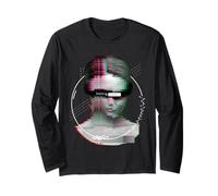 Camiseta estética Reality Is an Illusion Glitchcore Manga Larga
