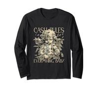 Camiseta estética vintage de querubín dinero poder Manga Larga