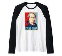 Camiseta Estilo póster Kant Stop Pop Art Camiseta Manga Raglan