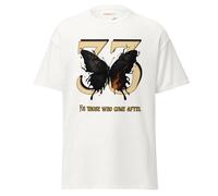 Camiseta Expedition 33 - para aquellos que vienen después | Butterfly & Cracked 33 Tribute | Camiseta de algodón inspirada en RPG, ropa de jugador narrativa para fanáticos de la historia, blanco, L