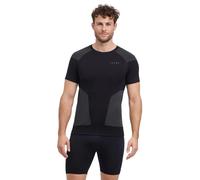 FALKE Wool-Tech Light Protective M S/s TS Lana Hilo Funcional Secado rápido 1 Pieza, Capa de Base Superior Hombre, Negro Black 3000, M