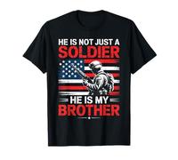 Camiseta familiar genial con texto en inglés "He Is Not Just A Soldier He Is My Brother" Camiseta
