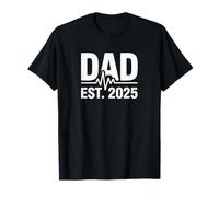 Camiseta Fatherhood Begins 2025 - Camiseta New Dad Heartbeat Camiseta