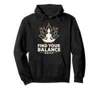 Camiseta Find Your Balance Daily Yoga Meditacion Loto Sudadera con Capucha