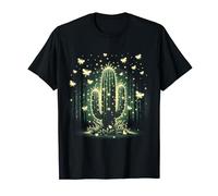 Camiseta Firefly Glow Cactus - Noche Mística del Bosque Camiseta