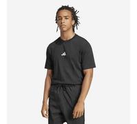 adidas Men's Camiseta Essentials Small Logo Single Jersey, Black/White, 3XL