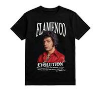 Camiseta Flamenco Evolution Camarón de la Isla, Diseño Artístico Urbano, Negro, Estilo Vintage, Homenaje Cultural (FR/ES, Letras, XL, Regular, Regular)