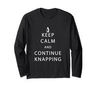 Camiseta Flint Knapping: Keep Calm and Continue Knapping Manga Larga