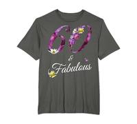 Camiseta floral 60 & Fabulous de 60 años, regalo de 60 cumpleaños de 1963 Camiseta