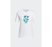 adidas Mujer Floral Bloom At Your Own Pace Graphic Shirt, White, XXS