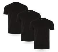 FM London Camiseta paquete de 3/5 para hombre - Camisetas de peso premium con diseño ligeramente ajustado, Negro (Pack de 3), S