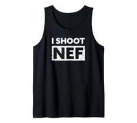 Camiseta fotográfica I Shoot NEF Raw Format Camiseta sin Mangas